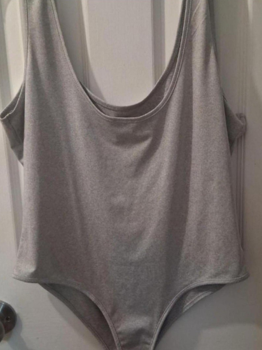 Daisy Gray Scoop Neck Bodysuit